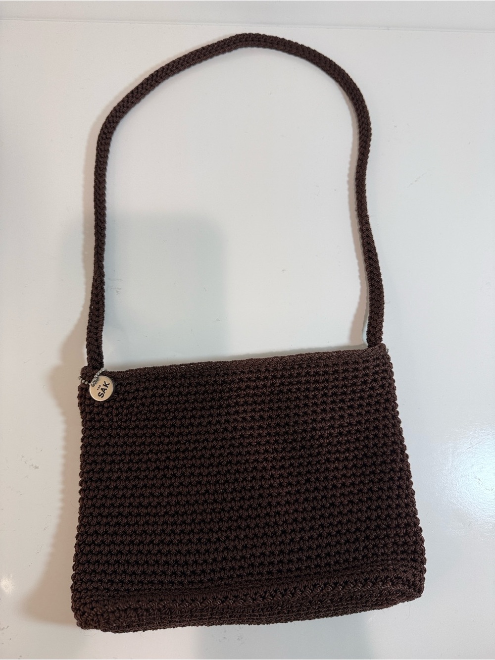The SAK Small Crochet Handbag Brown